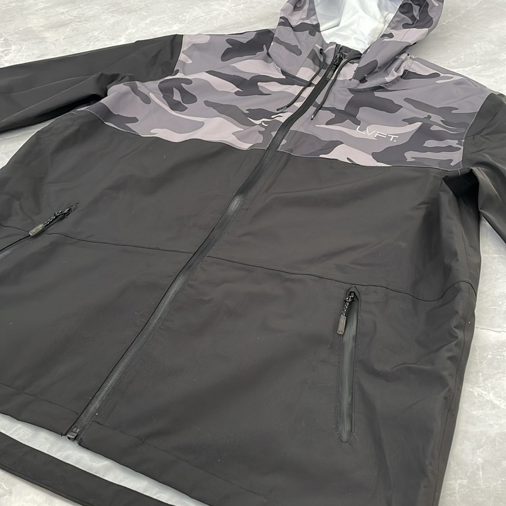 Men’s LVFT Live Fit Hoodie Zipper Windbreaker Rain Jacket XL - Picture 5 of 15